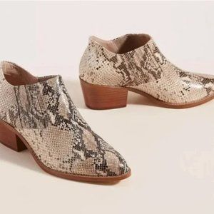 EUC Anthropologie Marion Python Ankle Bootie Size 8